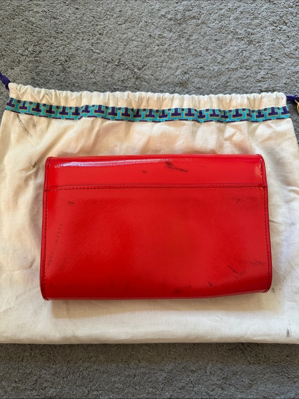 Tory Burch Red Envelope Wallet Clutch